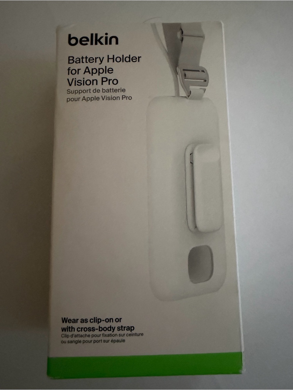 belkin White Battery Holder for Apple Vision Pro with Strap